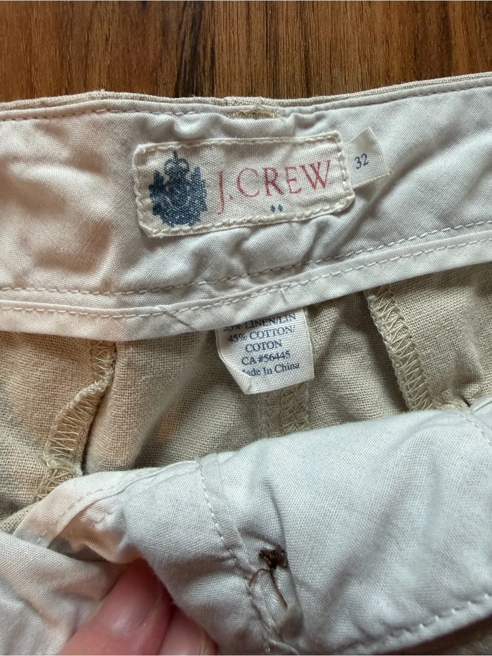 JCrew Size 32 Linen / Cotton Blend